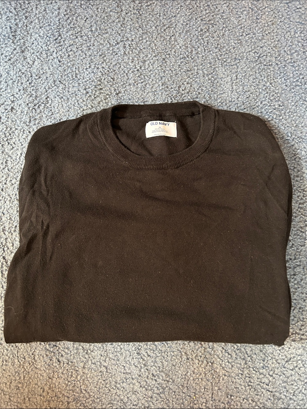 Old Navy Men's Black Crewneck Pullover Sweater